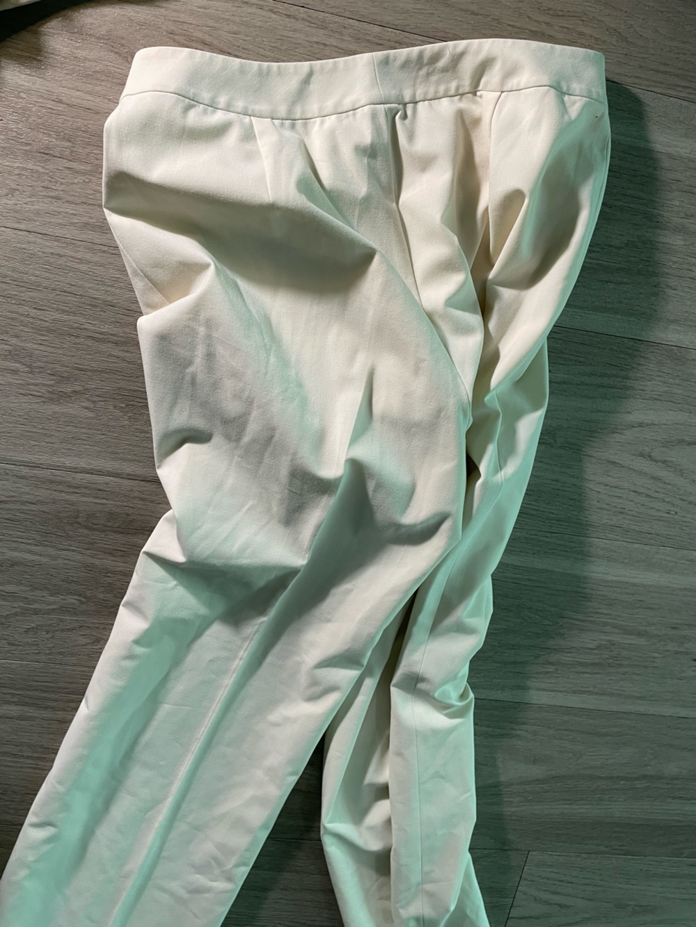 Ann Taylor Cream Wide-Leg Trousers - Picture 3 of 3